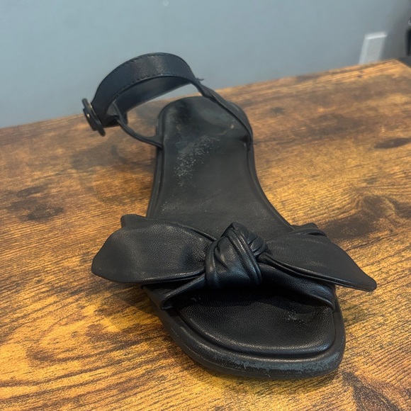Ted Baker London Black Leather Bow Sandals Size 6 - Picture 7 of 12